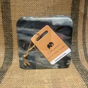 CONCEPTS Rounded Edge Marble Coasters